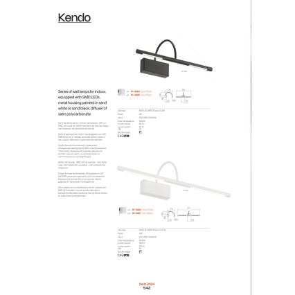 Redo 01-3465 - LED-Bilderleuchte KENDO LED/6W/230V 34,4 cm CRI 92 schwarz