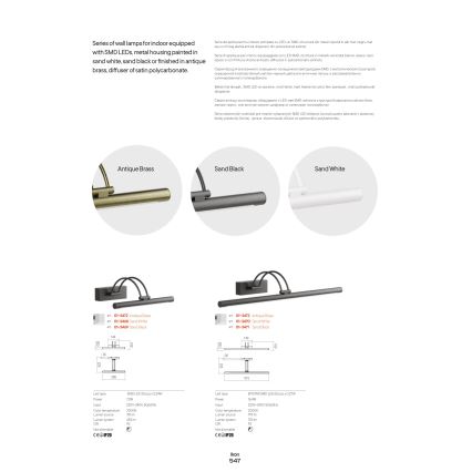 Redo 01-3472 - LED-Bilderleuchte IKON LED/7,3W/230V 29,5 cm CRI 92 Messing