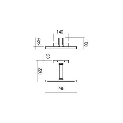 Redo 01-3472 - LED-Bilderleuchte IKON LED/7,3W/230V 29,5 cm CRI 92 Messing