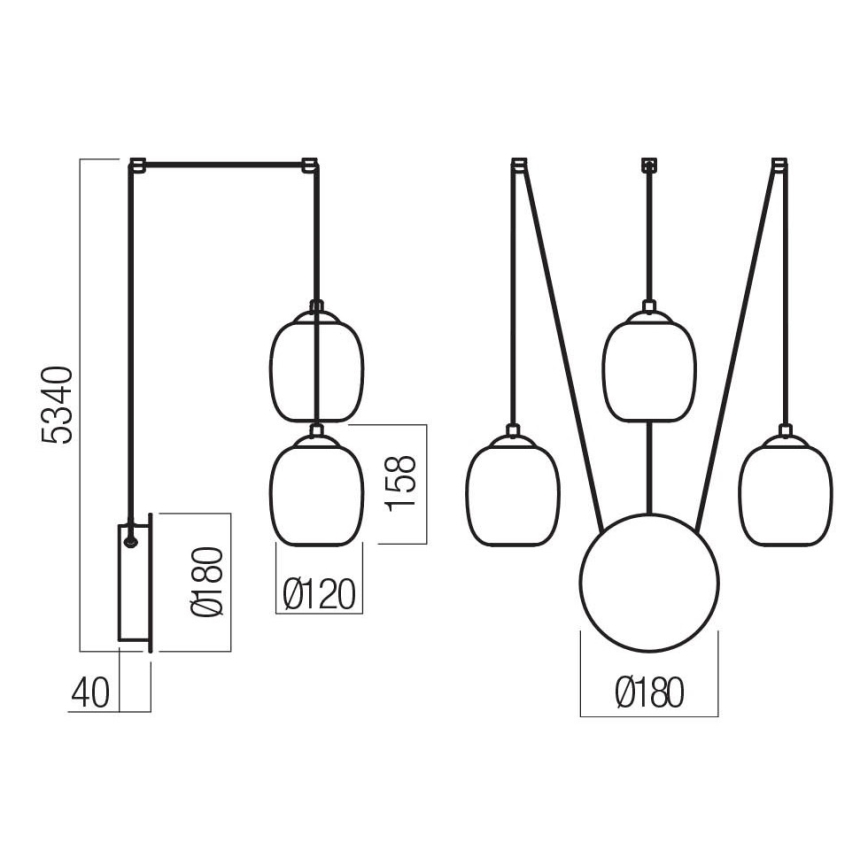 Redo 01-3485 - Dimmbare LED-Wandleuchte KHADI 3xLED/5,5W/230V CRI 90 Ø 12 cm schwarz/rauchfarben