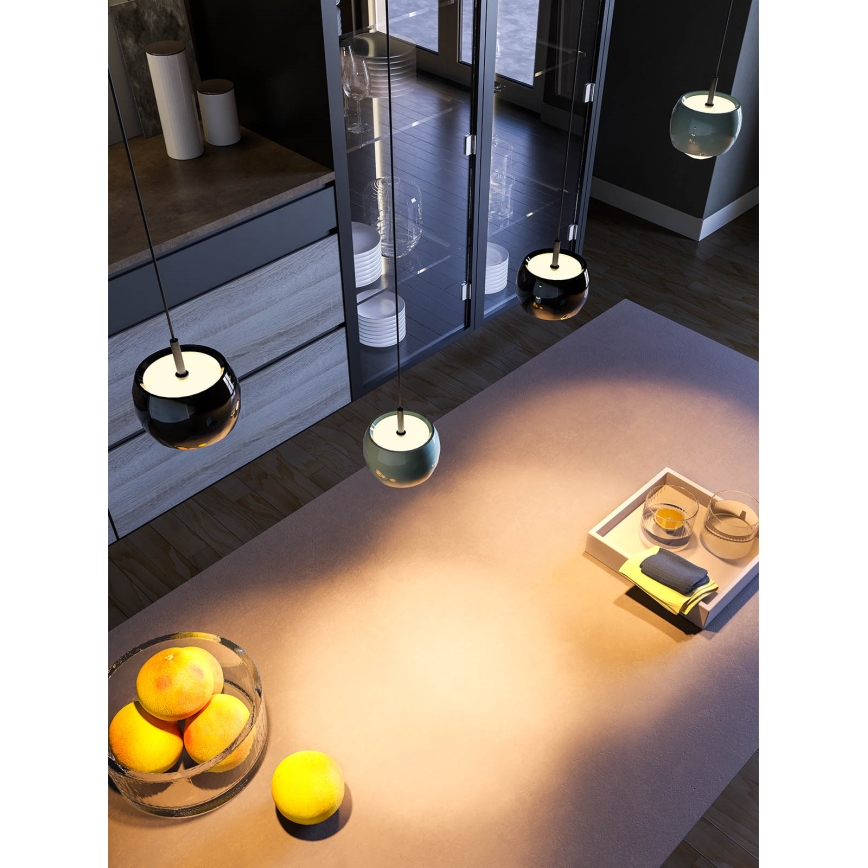 Redo 01-3549 - LED-Hängeleuchte AVES LED/12W/230V d 9,6 cm CRI 90 grau
