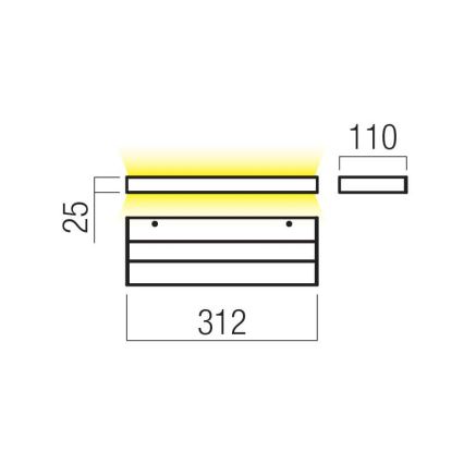 Redo 01-3552 - LED-Wandleuchte SEED LED/15W/230V weiß