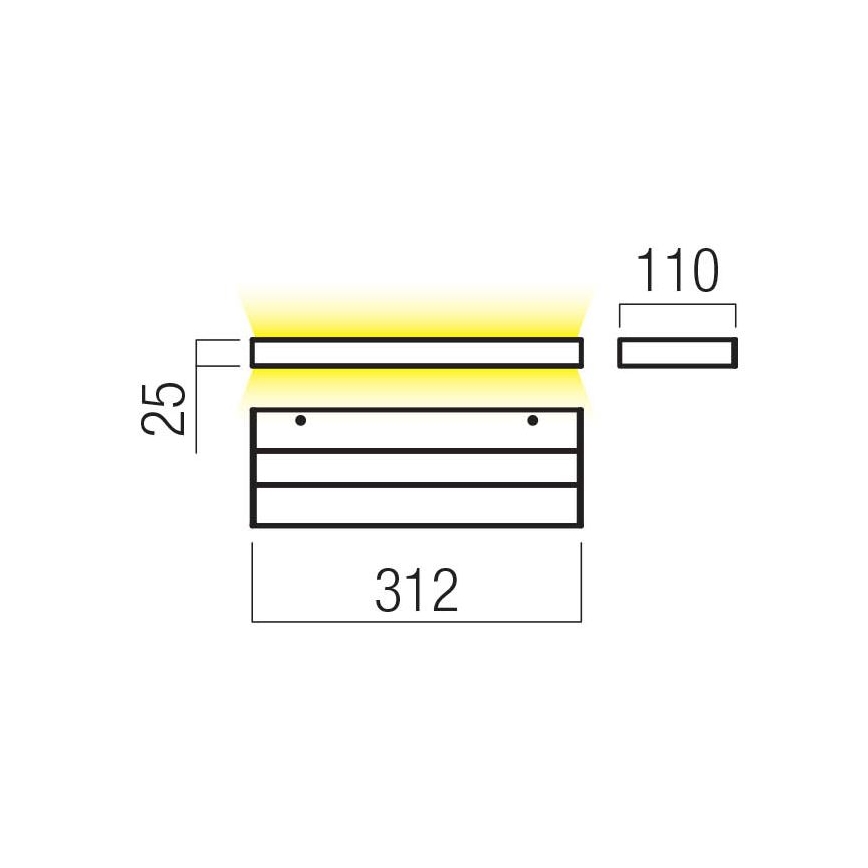Redo 01-3552 - LED-Wandleuchte SEED LED/15W/230V weiß