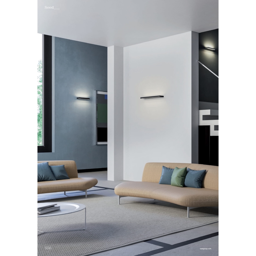 Redo 01-3553 - LED-Wandleuchte SEED LED/15W/230V schwarz