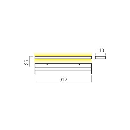 Redo 01-3554 - LED-Wandleuchte SEED LED/30W/230V weiß
