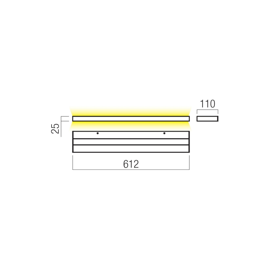 Redo 01-3554 - LED-Wandleuchte SEED LED/30W/230V weiß