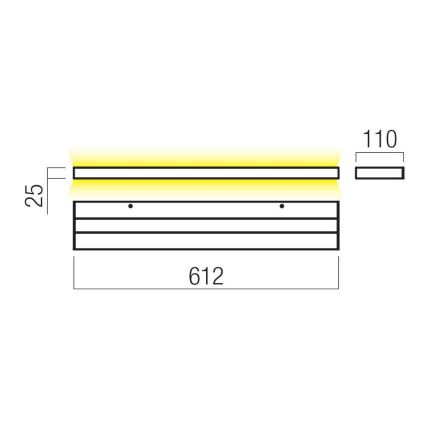 Redo 01-3555 - LED-Wandleuchte SEED LED/30W/230V schwarz