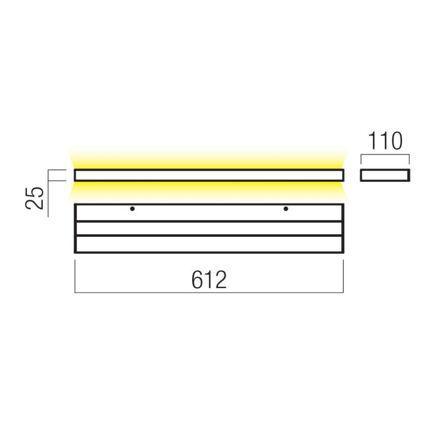 Redo 01-3555 - LED-Wandleuchte SEED LED/30W/230V schwarz