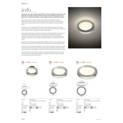 Redo 01-3588 - LED-Deckenleuchte SOLERA LED/18W/230V d 25 cm CRI 93 3000/4000K grau