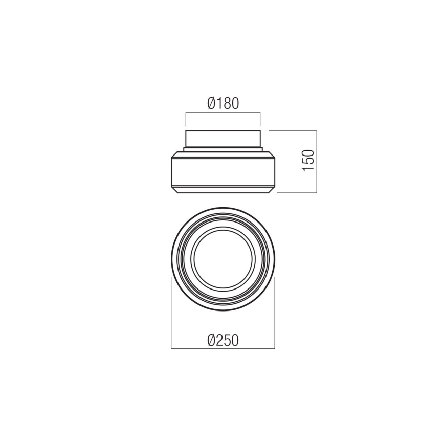Redo 01-3588 - LED-Deckenleuchte SOLERA LED/18W/230V d 25 cm CRI 93 3000/4000K grau