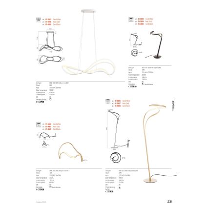 Redo 01-3599 - Dimmbare LED-Pendelleuchte an Kabel TEMPEST LED/58W/230V schwarz