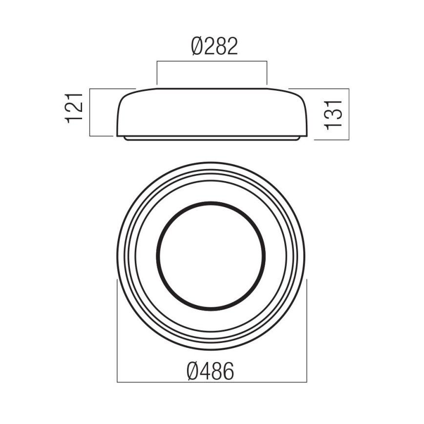 Redo 01-3721 - LED-Deckenleuchte DIP LED/30W/230V 2700/3000/4000/5000/6500K CRI 90 Ø 48,6 cm beige