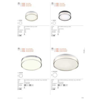 Redo 01-3729 - LED-Deckenleuchte für Badezimmer FRISBI LED/8W/230V d 15 cm CRI 90 IP44 weiß