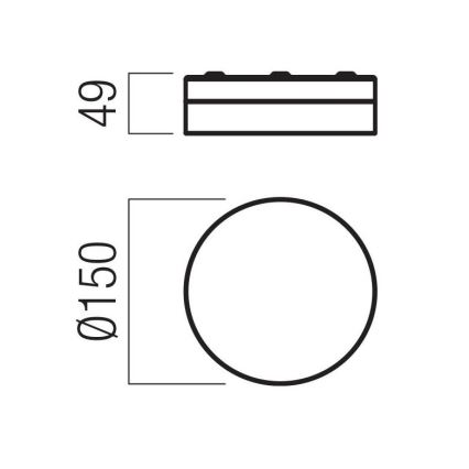 Redo 01-3729 - LED-Deckenleuchte für Badezimmer FRISBI LED/8W/230V d 15 cm CRI 90 IP44 weiß