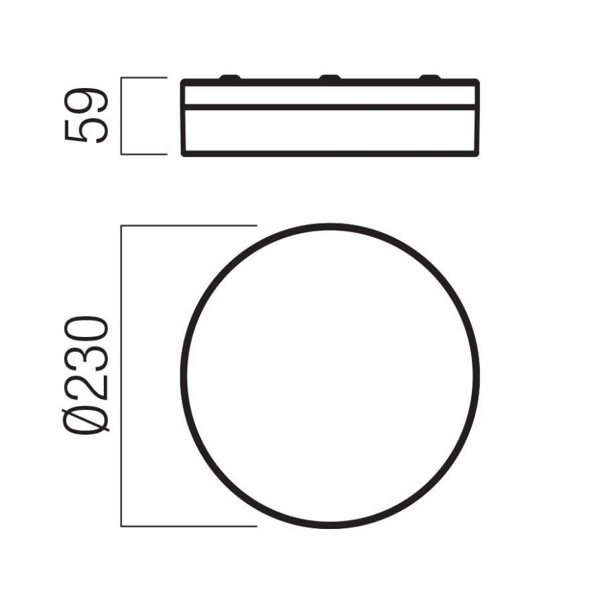 Redo 01-3735 - LED-Deckenleuchte für Badezimmer FRISBI LED/12W/230V d 23 cm CRI 90 3000/4000K IP44 schwarz