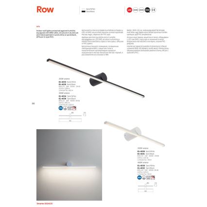 Redo 01-4034 - LED-Spiegelbeleuchtung für Badezimmer ROW LED/18W/230V 90 cm IP44 weiß
