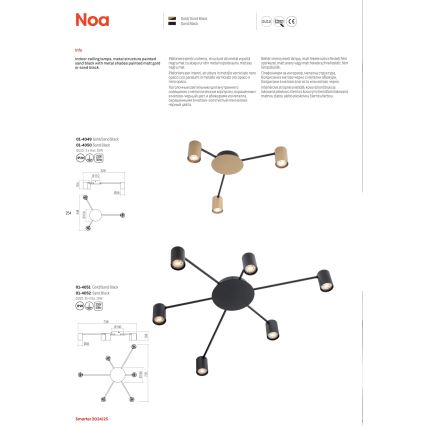 Redo 01-4050 - Strahler NOA 3xGU10/10W/230V schwarz