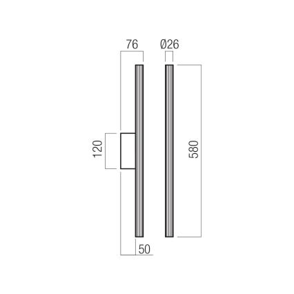 Redo 01-4059 - dimmbare LED-Wandleuchte NIKOS LED/10W/230V CRI 90 schwarz