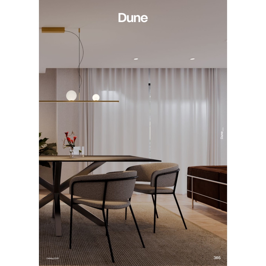 Redo 01-4301 - DUNE LED-dimmbare Pendelleuchte mit Seilaufhängung LED/48W/230V 3000K CRI 90 weiß/gold