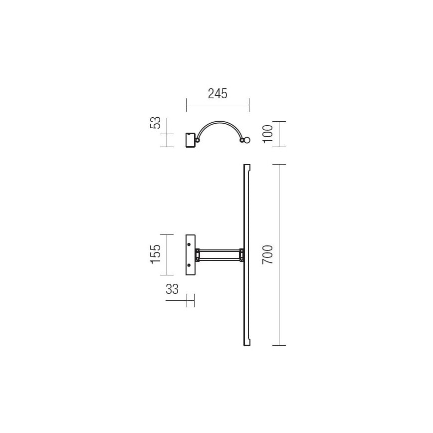 Redo 01-458 - LED-Bilderleuchte IKON LED/18W/230V 70 cm glänzendes Chrom