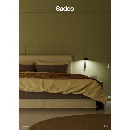 Redo 01-4643 - LED-Wandleuchte SADES LED/6W/230V CRI 90 USB schwarz