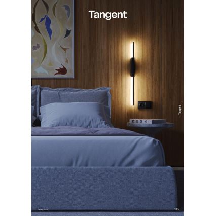 Redo 01-4675 - LED-Wandleuchte TANGENT LED/9W/230V 2700/2850/3000K 73 cm CRI 90 schwarz