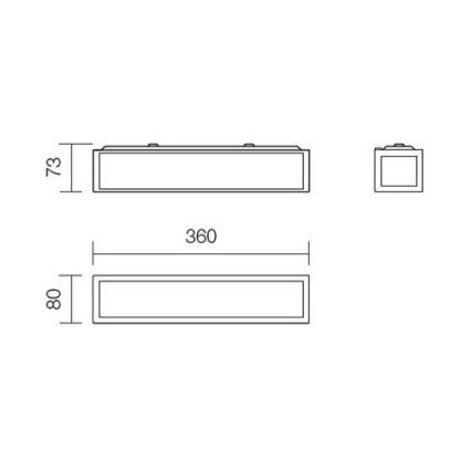 Redo 01-703 - Badezimmer-Wandleuchte EGO, 2x E14/28W/230V, 36 cm, IP44, Hochglanz-Chrom
