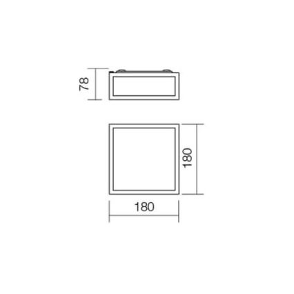 Redo 01-704 - Deckenleuchte für Badezimmer EGO 1xE27/52W/230V 18x18 cm IP44