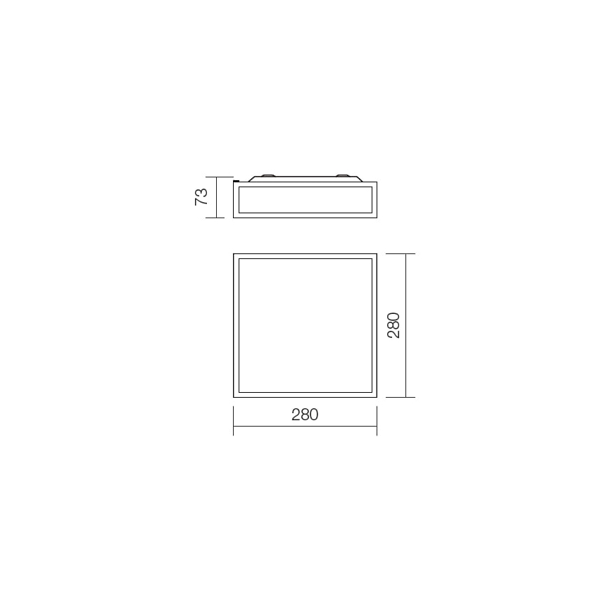 Redo 01-705 - Deckenleuchte für Badezimmer EGO 2xE27/60W/230V 28x28 cm IP44