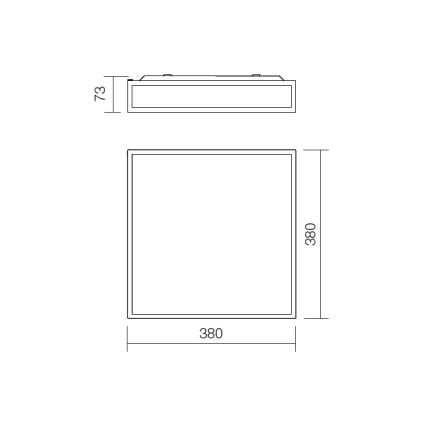 Redo 01-706 - Deckenleuchte für Badezimmer EGO 4xE27/60W/230V 38x38 cm IP44