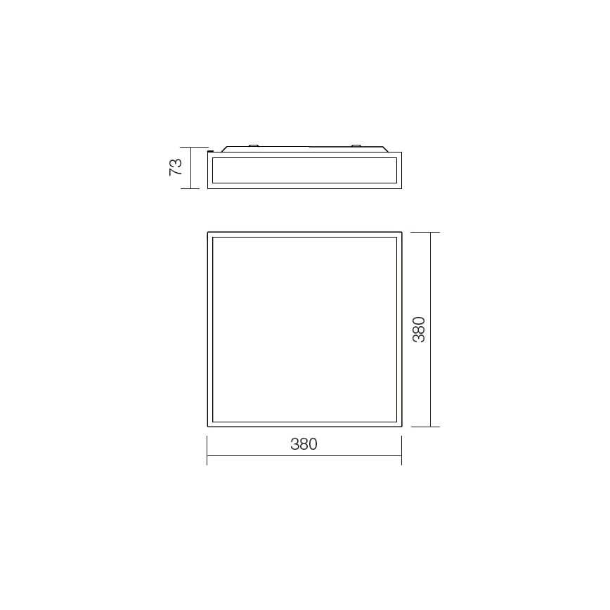 Redo 01-706 - Deckenleuchte für Badezimmer EGO 4xE27/60W/230V 38x38 cm IP44