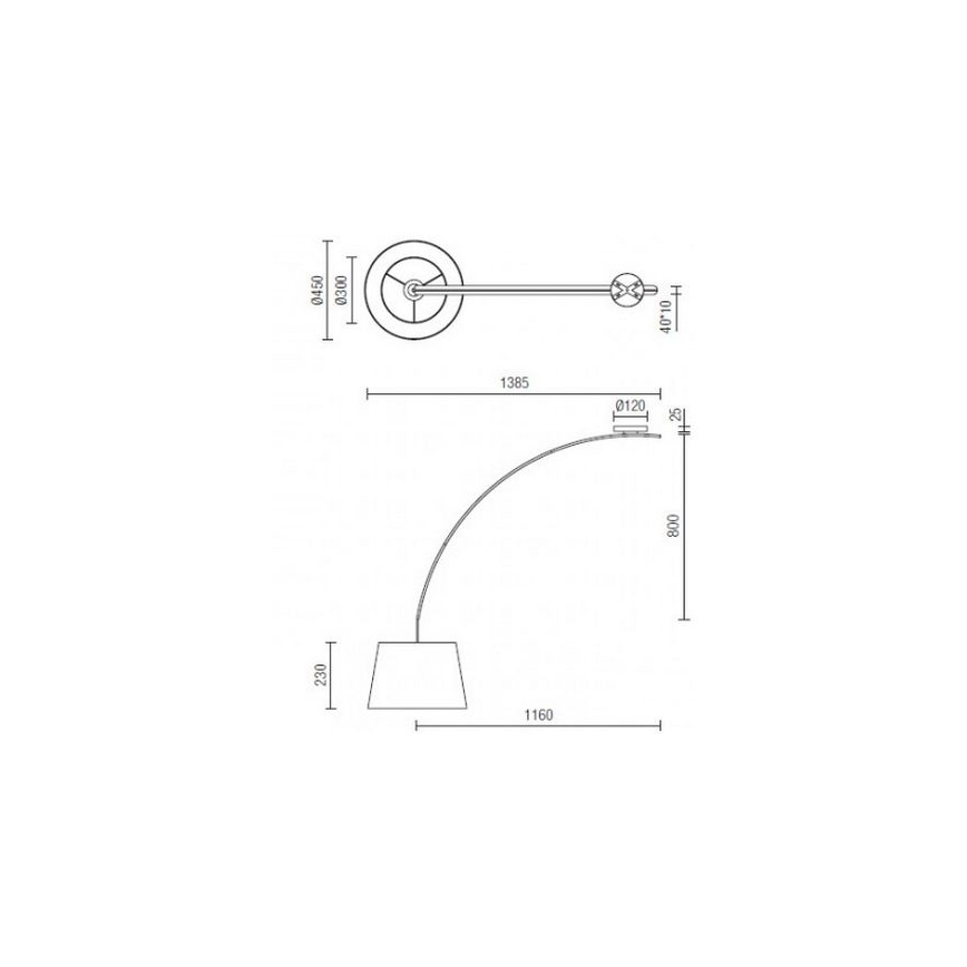 Redo 02-382 - Wandlampe SWAP 1xE27/42W/230V grau
