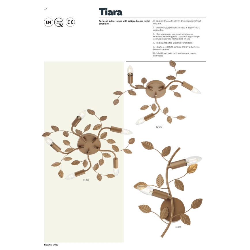 Redo 02-981 - Aufbauleuchte TIARA 7xE14/28W/230V