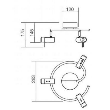Redo 04-331 - LED-Einbaustrahler SLIM 3xLED/4W/230V Hochglanz-Chrom