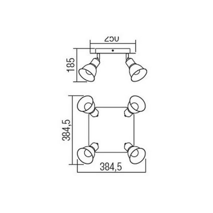 Redo 04-466 - Strahler OLAF 4xE14/12W/230V