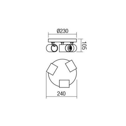 Redo 04-471 - Spotlight CAMEO 3xGU10/35W/230V