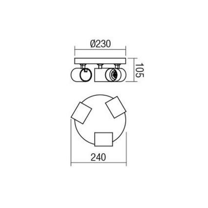 Redo 04-472 - Spotlight CAMEO 3xGU10/35W/230V