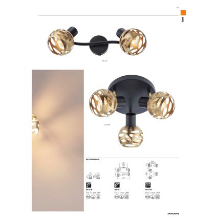 Redo 04-517 - Wandleuchte TORN 2xE14/28W/230V