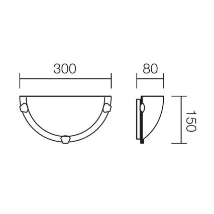 Redo 05-378 - Wandleuchte VIRGINIA 1xE27/42W/230V