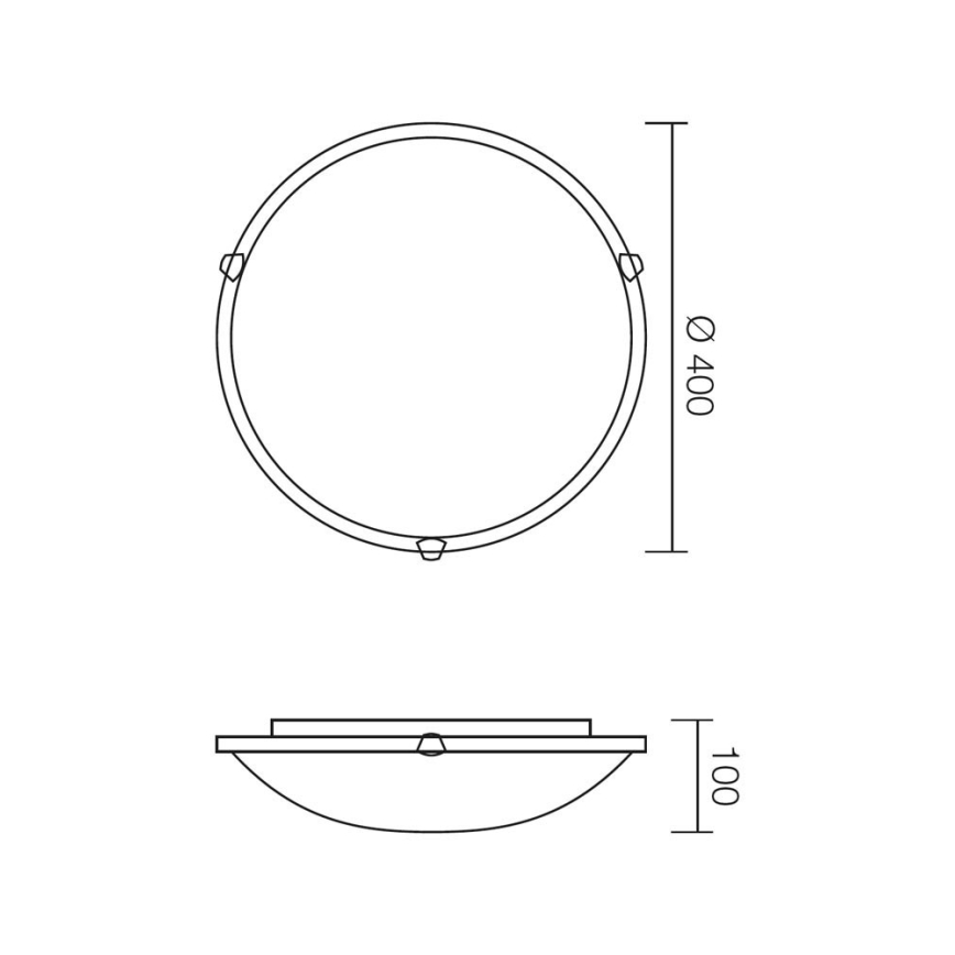 Redo 05-391 - Deckenleuchte VIRGINIA 2xE27/42W/230V Ø 40 cm cremefarben