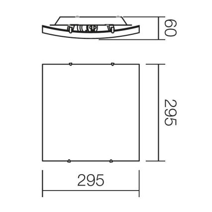 Redo 05-812 - Deckenleuchte SHAKE 1xE27/42W/230V 29,5x29,5 cm weiß