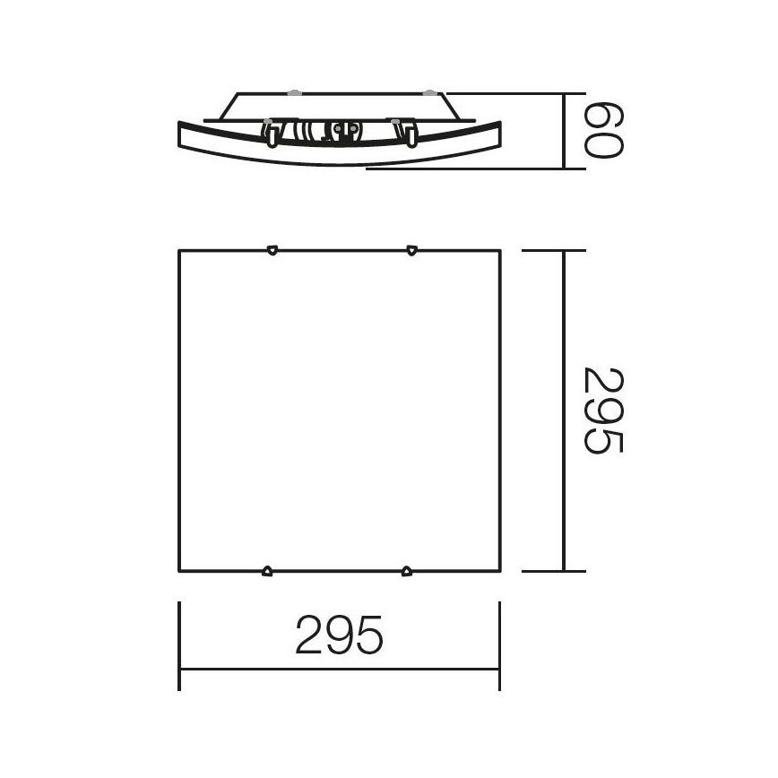 Redo 05-812 - Deckenleuchte SHAKE 1xE27/42W/230V 29,5x29,5 cm weiß