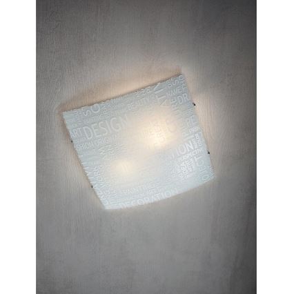 Redo 05-818 - Deckenleuchte NOTES 2xE27/42W/230V 39x39 cm weiß