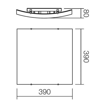 Redo 05-818 - Deckenleuchte NOTES 2xE27/42W/230V 39x39 cm weiß