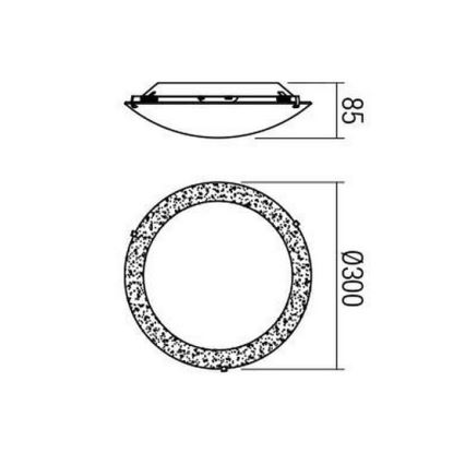 Redo 05-865 - LED-Deckenleuchte ARTEMIS LED/12W/230V d 30 cm silbern