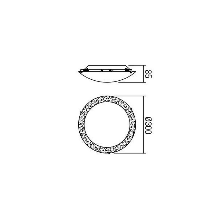 Redo 05-865 - LED-Deckenleuchte ARTEMIS LED/12W/230V d 30 cm silbern