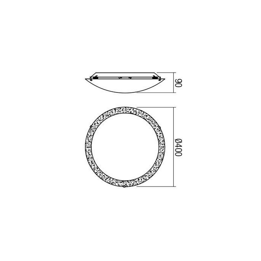 Redo 05-866 - LED-Deckenleuchte ARTEMIS LED/18W/230V d 40 cm golden