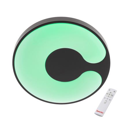 Redo 05-927 - LED-RGBW-dimmbare Deckenleuchte BIGSI LED/48W/230V 3000–6500K Ø 50 cm schwarz + Fernbedienung