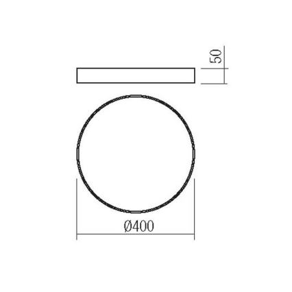 Redo 05-933 - LED-Deckenleuchte KNOB LED/36W/230V 3000K-6500K 40 cm schwarz