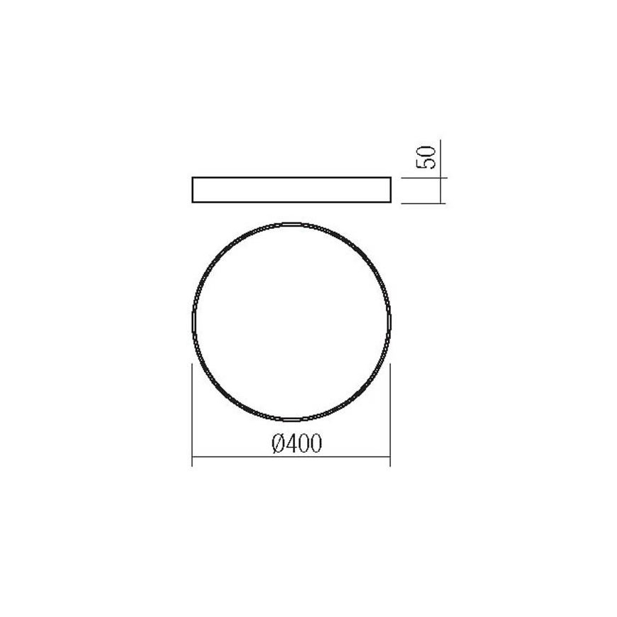 Redo 05-933 - LED-Deckenleuchte KNOB LED/36W/230V 3000K-6500K 40 cm schwarz